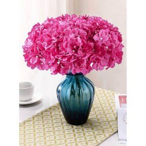 10 Pack | Fuchsia Pink Hydrangeas Flowers Wedding Bouquet Floral Centerpiece